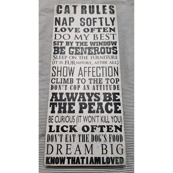 James Baldwin "Cat Rules" Print 8" x 18" - Picture 1 of 2